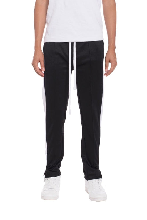 MALEFICUBRIS 'Obsidian Strata' Tricot Striped Track Pants