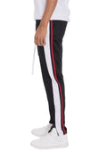 MALEFICUBRIS 'Obsidian Strata' Tricot Striped Track Pants