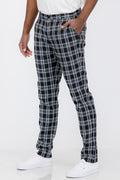 MALEFICUBRIS 'Gridsunder' Plaid Slim-Fit Trousers