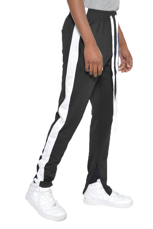 MALEFICUBRIS 'Monochrome Veil' Slim-Fit Track Pants