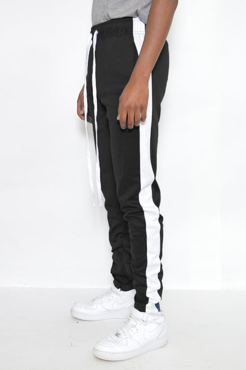 MALEFICUBRIS 'Monochrome Veil' Slim-Fit Track Pants