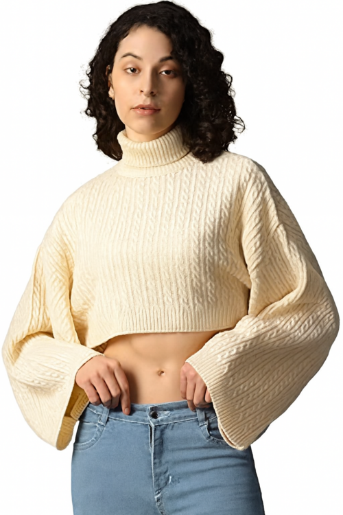 MALEFICUBRIS 'Emberveil' Women’s Woolen Casual Sweater