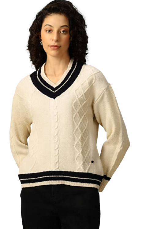 MALEFICUBRIS 'Cinderveil' Women’s Woolen Casual Sweater