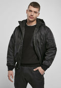 MALEFICUBRIS 'Black Apex' Hooded MA-1 Bomber Jacket